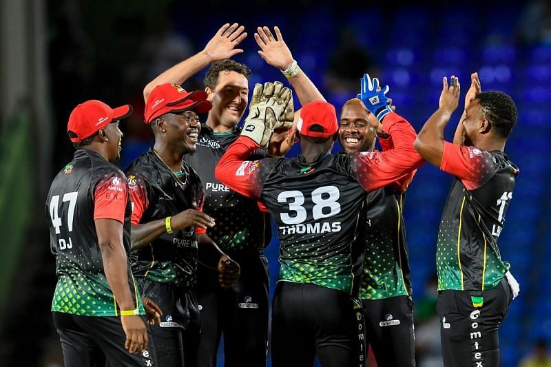 St. Kitts and Nevis Patriots beat Barbados Royals by 21 runs.