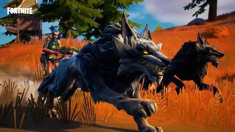 Wolves roam in packs across the Fortnite map (Image via Epic Games)