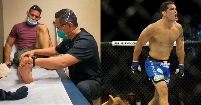 UFC middleweight Chris Weidman (left &amp; right) [Images Courtesy: @chrisweidman on Instagram]