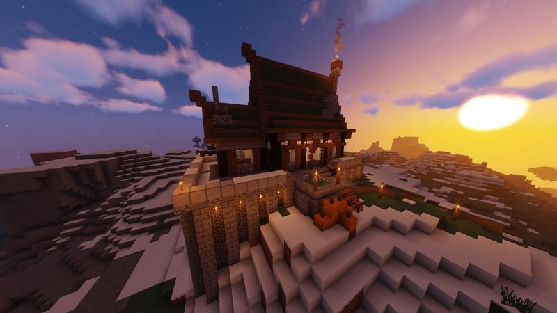 A survival house built by u/MyTB (Image via Reddit)