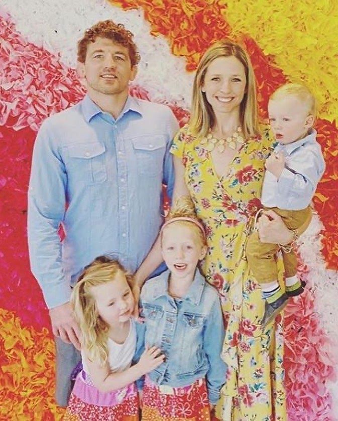 Ben Askren with his wife and kids