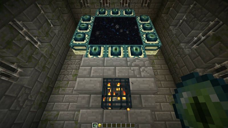 The End portal in a stronghold (Image via William Goosen on YouTube)