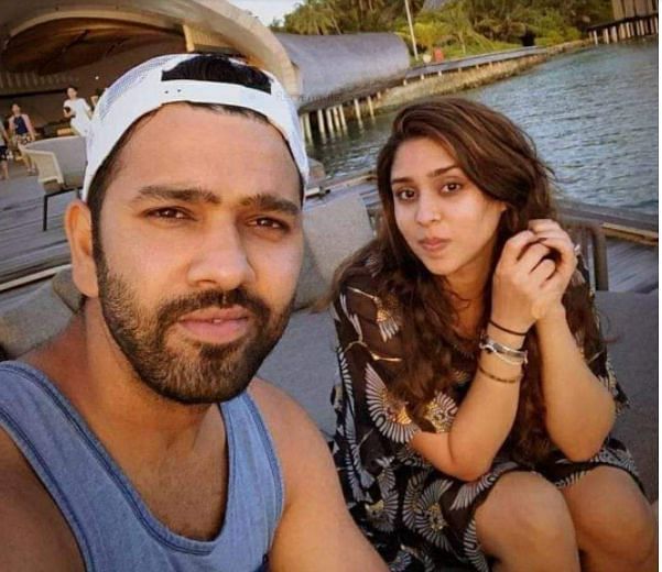 Rohit Sharma with his wife