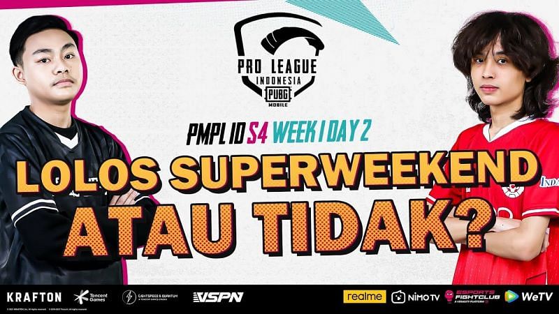 PMPL Indonesia Season 4 Weekdays 1 (image via PUBG Mobile)