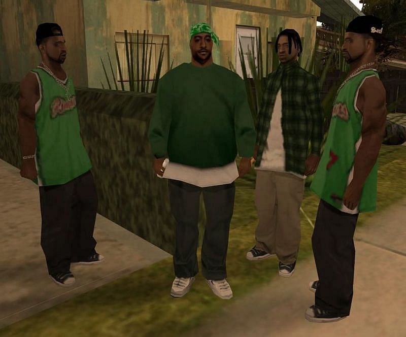 The GSF is an example of a gang in GTA San Andreas (Image via Rockstar Games)