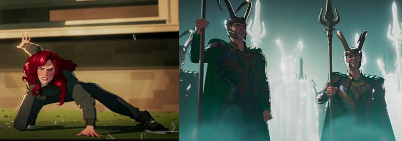 Natasha Romanoff and Loki in What If...? Episode 3 (Image via Marvel Studios/Disney+)