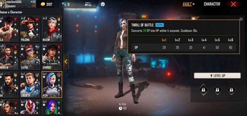 Free Fire MAX में A124 - Thrill of Battle (Image via Free Fire)