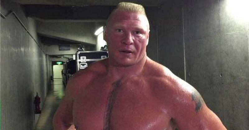 Brock Lesnar was in bad shape at the end of his WrestleMania 19 match