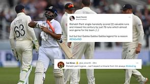 "Why is he favored so much?" - Fans on Twitter divided over Rishabh Pant's early wicket at Lord's