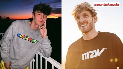 Bryce Hall disses Logan Paul after kissing Paul's ex Josie Canseco (Images via Sportskeeda and Instagram)