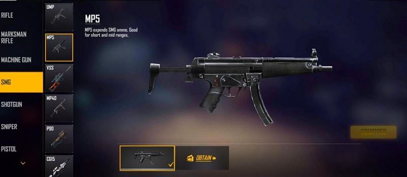 MP5 (Image via Free Fire)