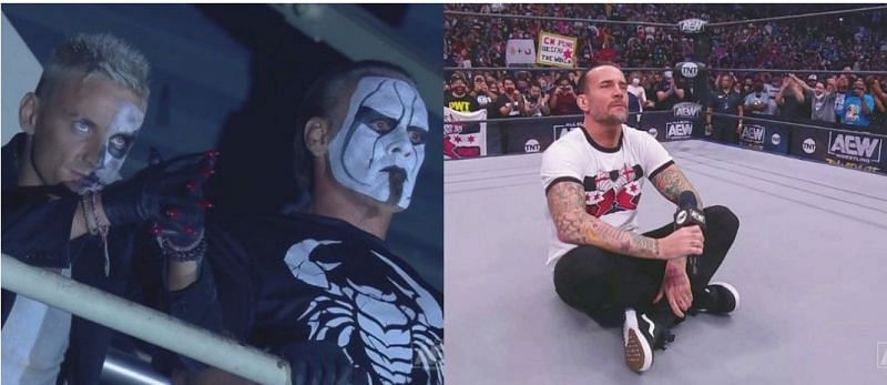 Darby Allin &amp; Sting ( Left) and CM Punk (Right)