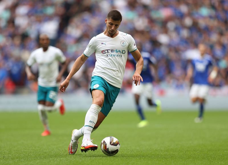 Ruben Dias in action for Manchester City