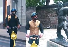 Watch: Dinesh Karthik goes for a ride around Nottingham before play on Day 2