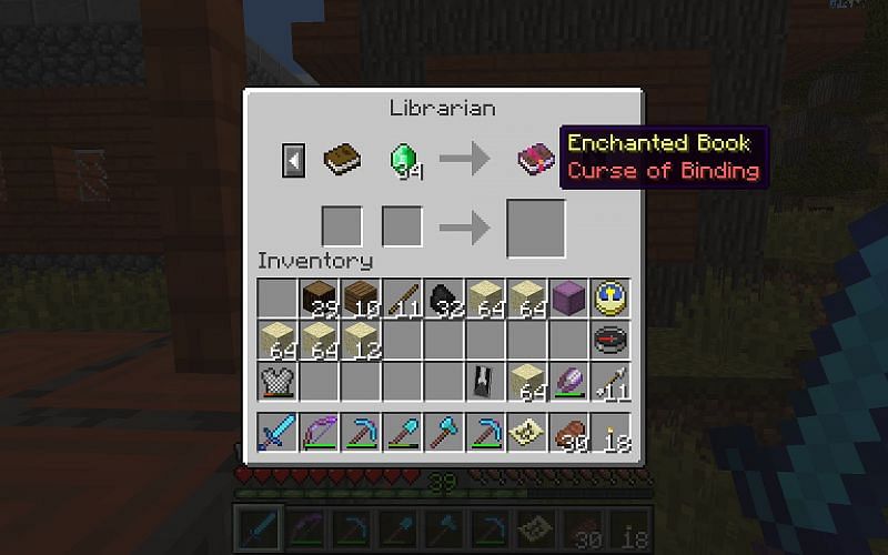 The Curse of Binding can be frustrating, but it does have some use. (Image via Minecraft)