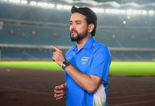 Sports Minister Anurag Thakur launches Fit India app [Image Credits: Anurag Thakur/Instagram]