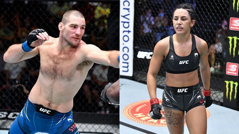 Sean Strickland (left), Cheyanne Buys (right) [Images Courtesy: @ufc on Twtiter]