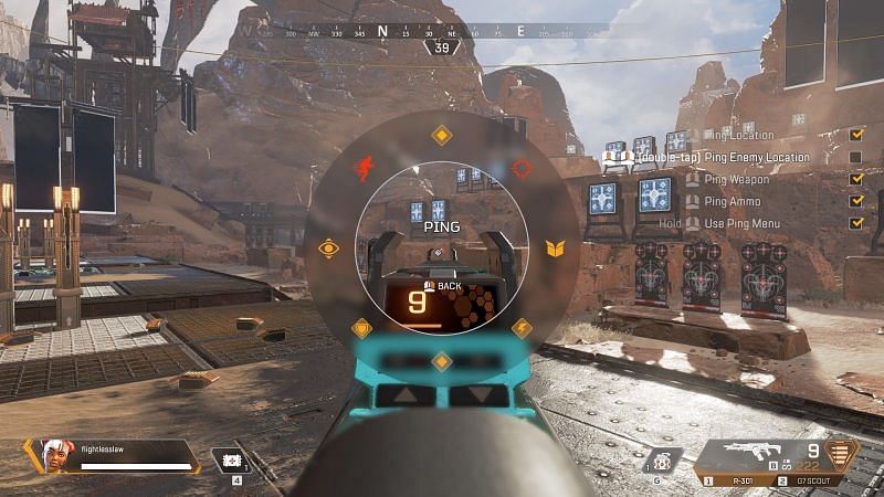 The ping menu in Apex Legends (Image via Electronic Arts)