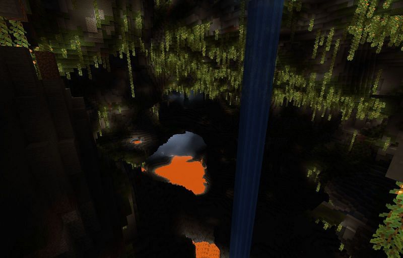 Beautiful cave generation (Image via Minecraft)