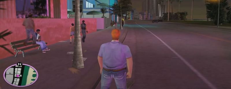 A player playing as Hilary King in GTA Vice City (Image via Rockstar Games)