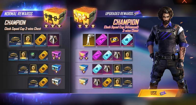 Rewards that users can receive in this event (Image via Free Fire)