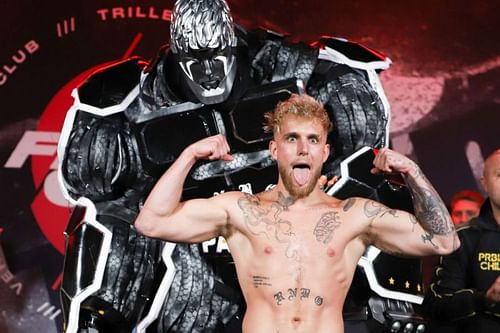 Jake Paul with his robot 'The Problem Bot'