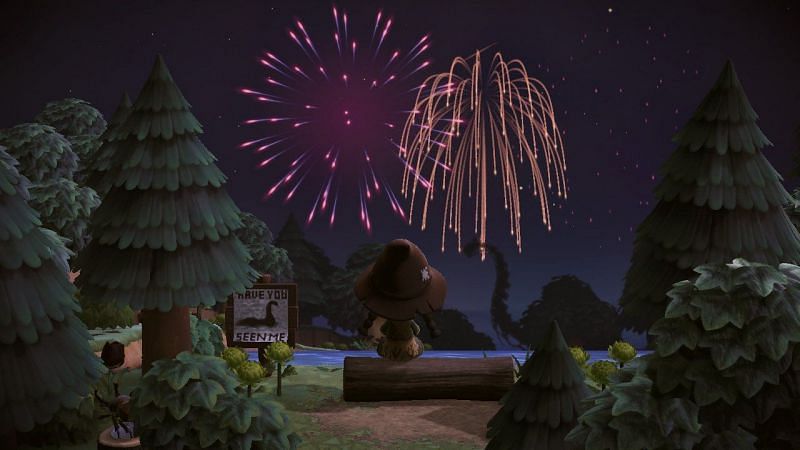 Fireworks. Image via Animal Crossing, foggylilghost on Twitter