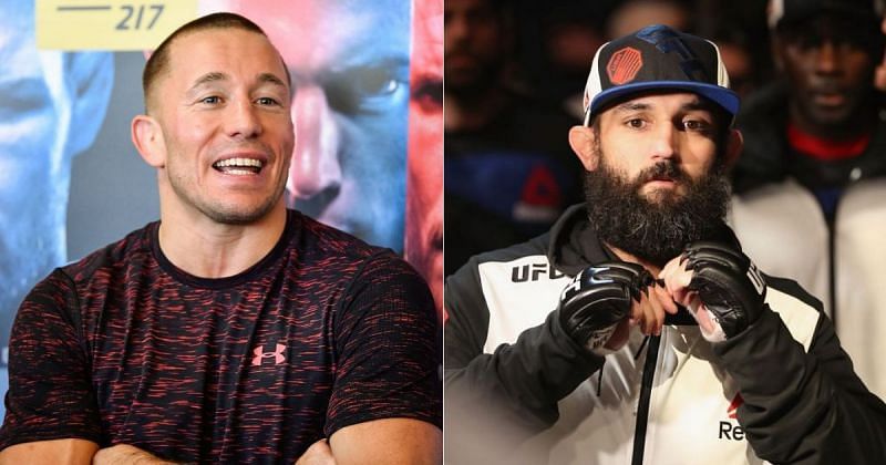 Georges St-Pierre (left) and Johny Hendricks (right)