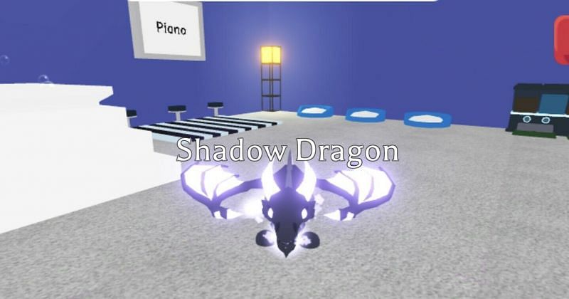 A Neon Shadow Dragon in Adopt Me! (Image via Roblox Corporation)