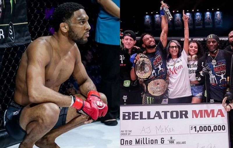 Bellator featherweight champion AJ McKee (*Images courtesy: Bellator MMA Instagram)