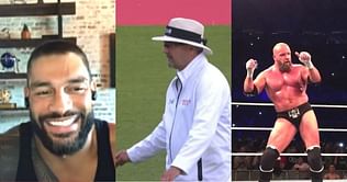 "That's Triple H dancing" - Roman Reigns breaks character and jokes about umpiring signals in cricket