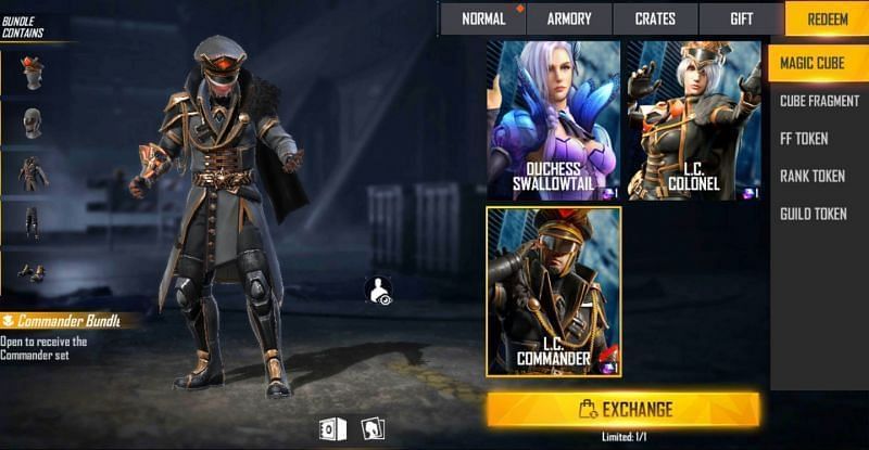 LC Commander bundle (Image via Free Fire)