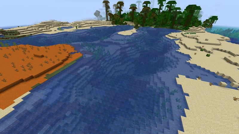 A river in the game (Image via Minecraft)