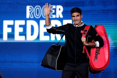 Roger Federer at the 2019 US Open at the USTA Billie Jean King National Tennis Centerin New York City