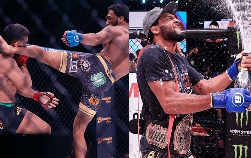 AJ McKee secured a spectacular victory at Bellator 263 (*Images courtesy: Bellator MMA Instagram)