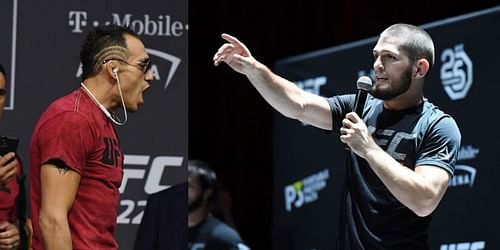 Tony Ferguson (left) and Khabib Nurmagomedov (right)