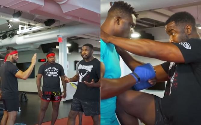 Watch: Francis Ngannou, Kevin Lee, and Hollywood star Michael Jai White train together at the UFC Performance Institute