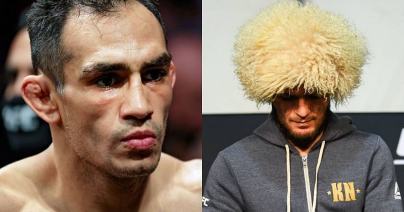 Tony Ferguson (left); Khabib Nurmagomedov (right)