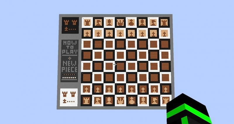 Minecraft Redditor creates a playable chess board in the game