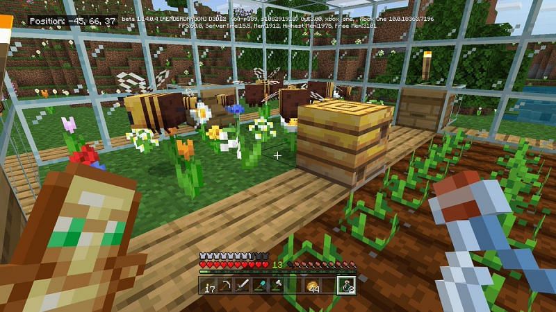 Bee farm (Image via Minecraft)