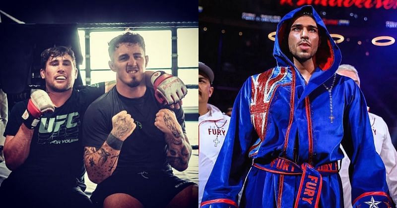 Darren Till &amp; Tom Aspinall (left), Tommy Fury (right) [Images Courtesy: @tomaspinall93 @tommyfury on Instagram]