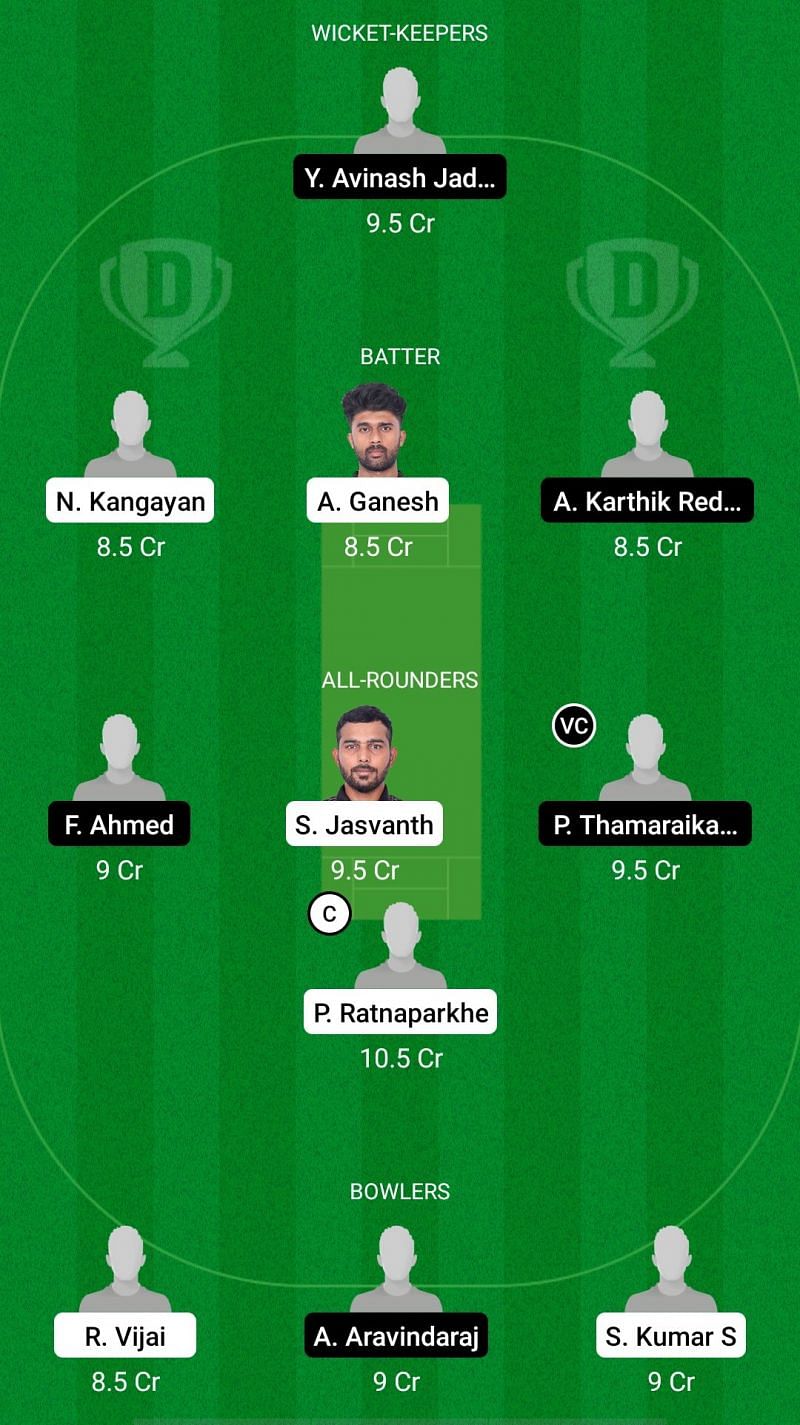 TIG vs TUS Dream11 Prediction - Pondicherry T20