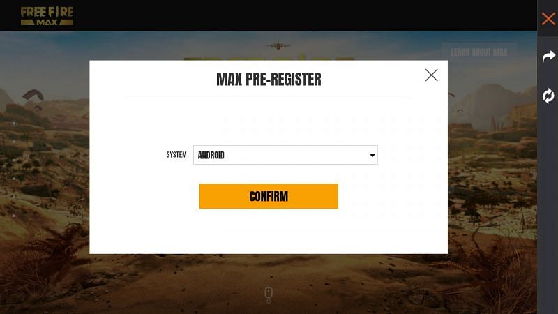 Select the system and press confirm button (Image via Free Fire)