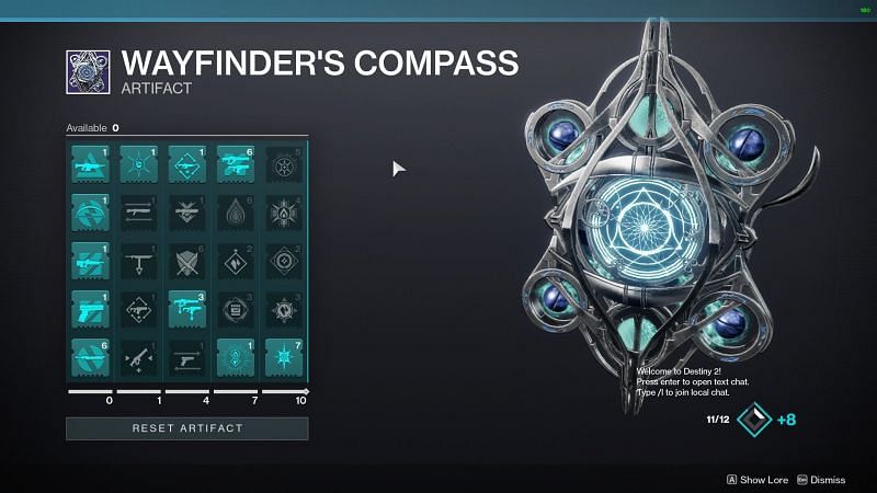 Destiny 2 Seasonal Artifact, Wayfinder&#039;s Compass (Image via Bungie)