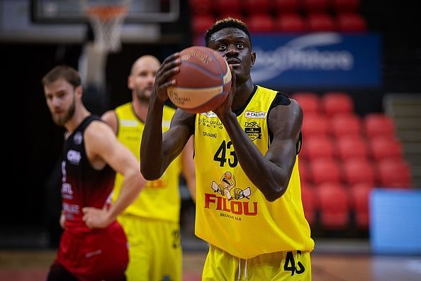 Amar Sylla plays as a big for Filou Oostende