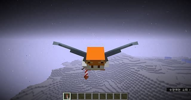 Minecraft players can fly in Survival with fireworks and an elytra, but doing it in Creative is easier. (Image via Minecraft)