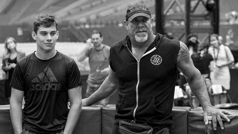WWE Hall of Famer Goldberg with his son Gage