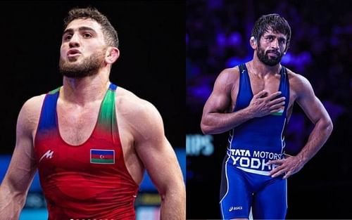 Indian grappler Bajrang Punia set to face Haji Aliyev in semis [Image Credits: Haji Aliyev, Bajrang Punia/Instagram]