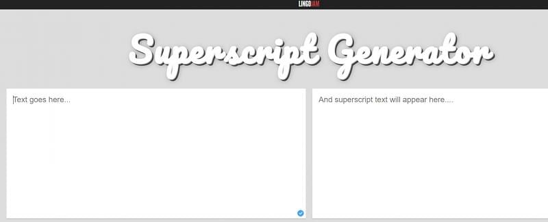 Users can create superscript from websites like Lingojam (Image via Lingojam)