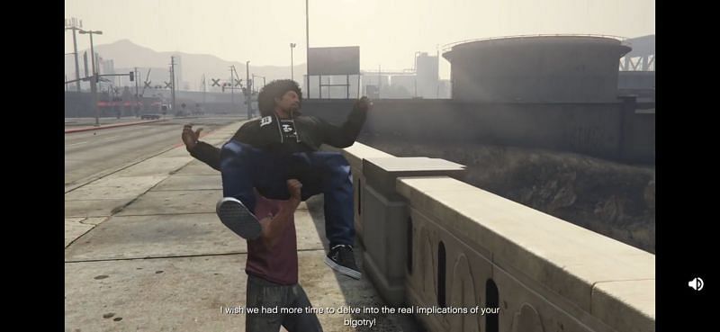 Trevor throws off Moodymann (Image via LeonZhaid, Reddit; and Rockstar Games)